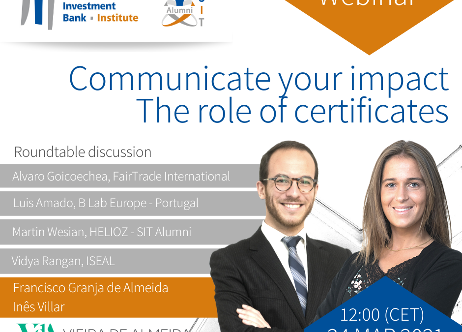 Communicate your impact: the role of certificates