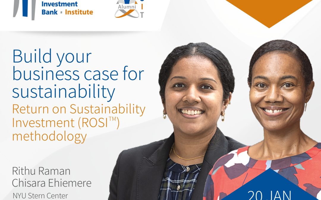 Build your business case for sustainability – Return on Sustainability Investment (ROSI™) methodology