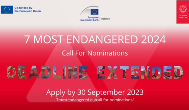 Call for nominations for 7 Most Endangered 2024 extended to 30 September!